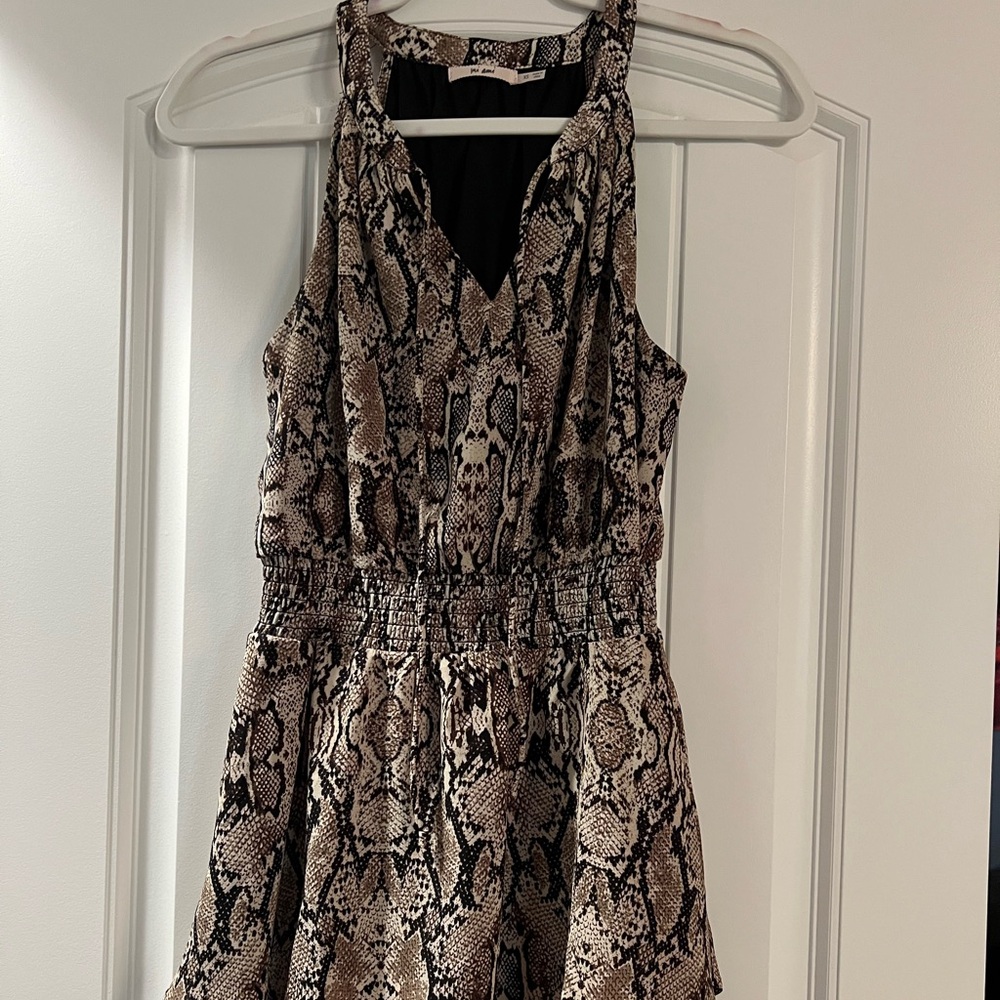 Snake Print Sleeveless Women’s Dress - Brown/Black